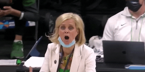 Frustrated Kim Mulkey Coaching GIF