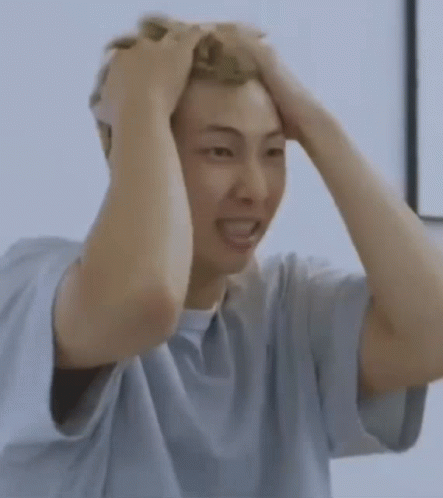Frustrated Kim Nam-joon GIF