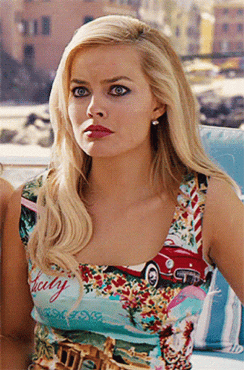 Frustrated Margot Robbie Fierce Eyes GIF