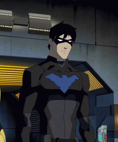 Frustrated Nightwing Crossed Arms GIF