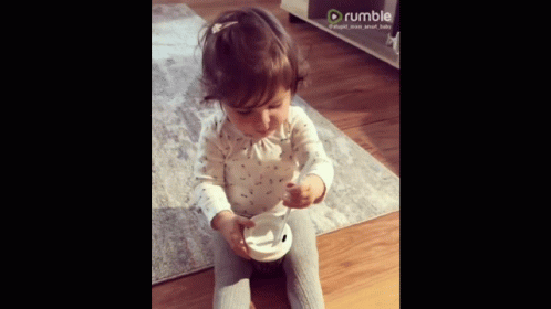 Baby's Frustration With A Straw GIF