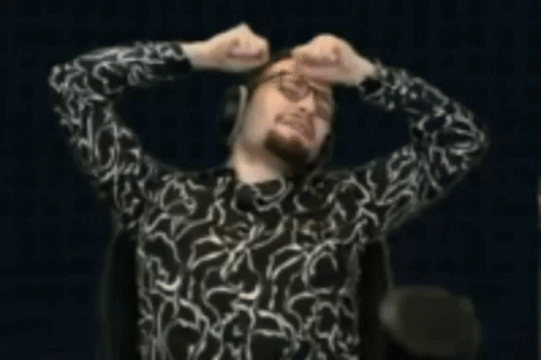 Frustration Of A Man In Head Set GIF