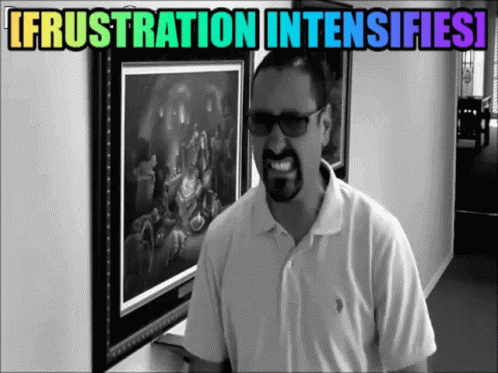 Man Frustration Intensifies GIF