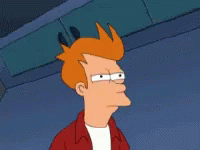 Fry From Futurama Is Making A Funny Face In This Cartoon GIF