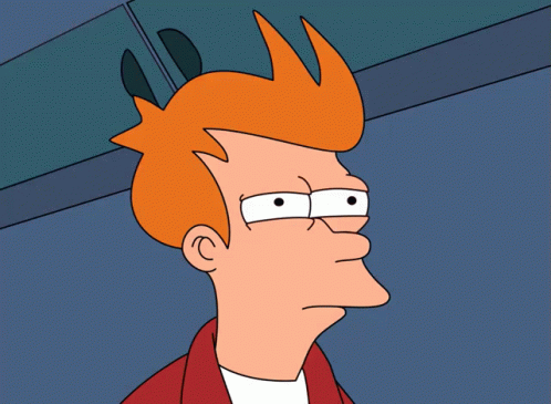 Fry From Futurama Is Shown With A Serious Expression On His Face GIF
