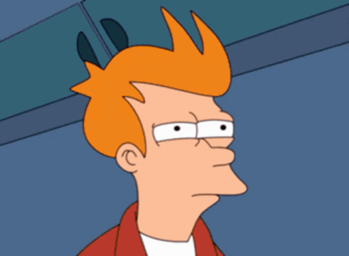 Fry From Futurama Is Shown With A Very Angry Look On His Face GIF