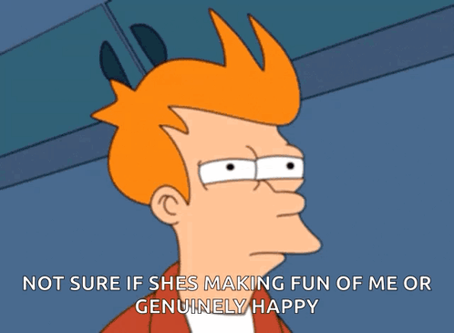Fry From Futurama Not Sure If She's Making Fun GIF