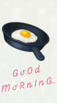 Frying Pan with Egg Good Morning