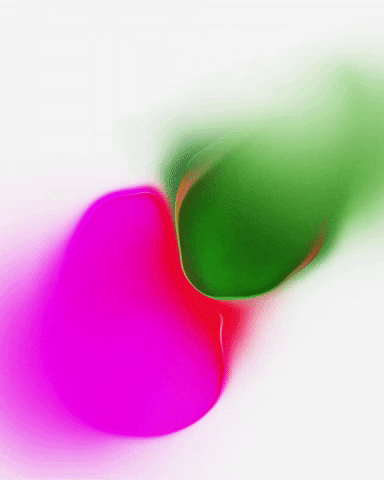 Fuchsia Neon Green Blob Jellygummies Mixing GIF