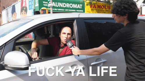 Fuck Ya Life Man In Car Interview GIF