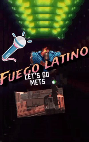 Fuego Latino Lets Go Mets Sign