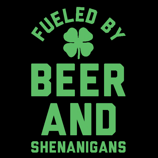 Fueled By Beer St Patricks Day Birthday Card GIF