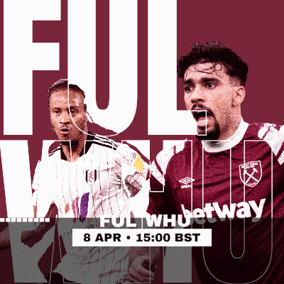 Fulham Vs West Ham Soccer Match Poster GIF