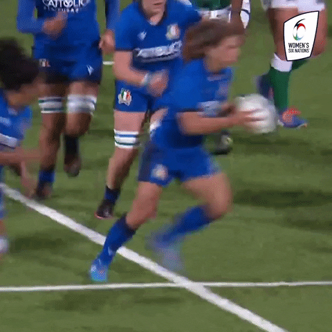 Full Back Jump Womens Rugby GIF