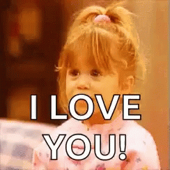 Full House Michelle Tanner I Love You Kiss GIF