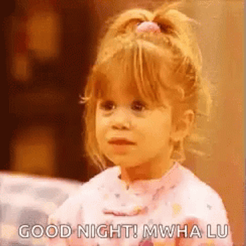 Full House Michelle Tanner Good Night Kiss GIF
