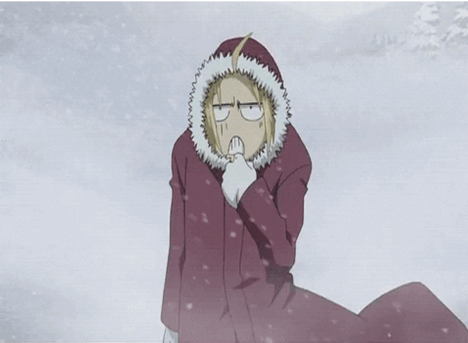 Full Metal Alchemist Snow Storm GIF