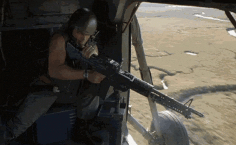 Full Metal Jacket Chopper Machine Gun Firing GIF