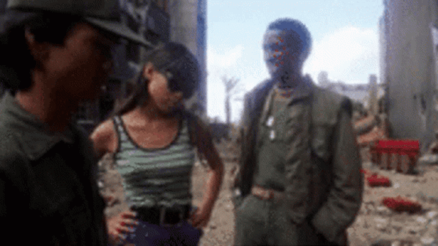Full Metal Jacket Soldiers Mocking Vietnamese GIF