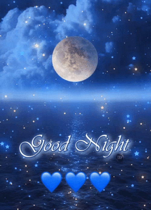 Full Moon Bedtime Linda Noche Good Night GIF 