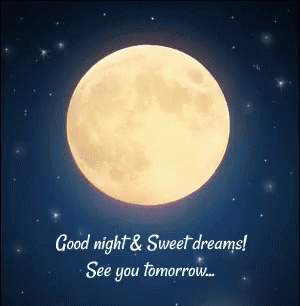 Full Moon Night Sky Good Night Sweet Dreams GIF