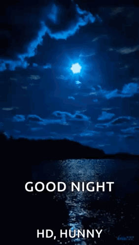 Full Moon Over Water Good Night Hd Hunny