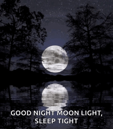 Full Moon Reflection with Good Night Moon