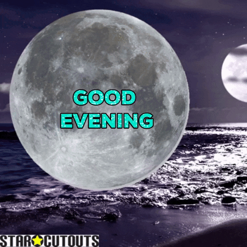 Full Moon Saying Good Evening