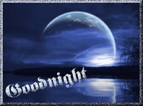 Full Moon Saying Goodnight GIF