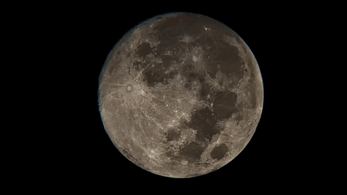 Full Moon Seen Through Telescope