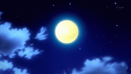Full Moon Windy Clouds GIF