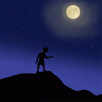 Full Moon Wolfman Animation Moving GIF