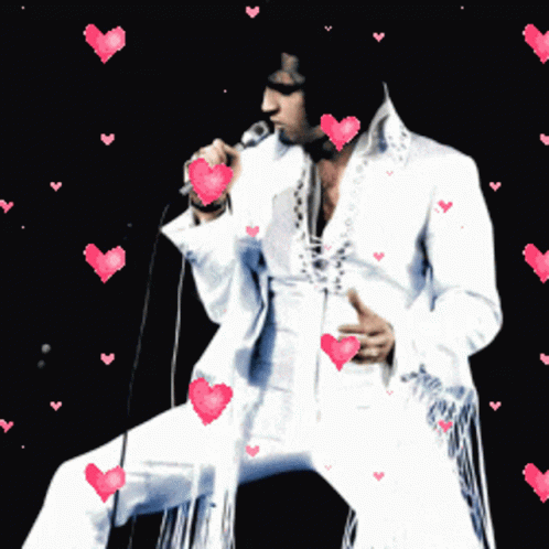 Full Of Hearts Elvis Presley Wedding Singer GIF