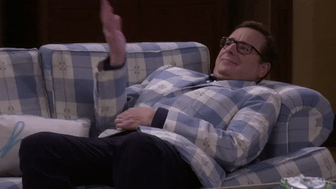 Fuller House Man Clothes Matches The Sofa GIF