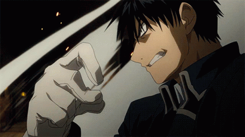 Fullmetal Alchemist Roy Mustang Powerful Flames GIF