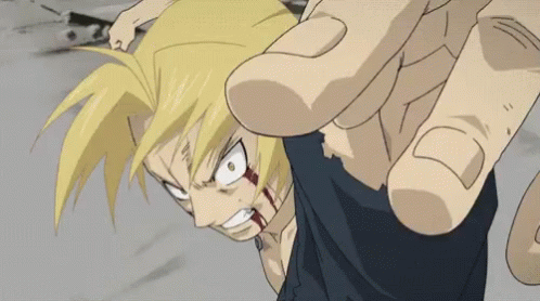 Fullmetal Alchemist Edward Elric Releasing Power GIF