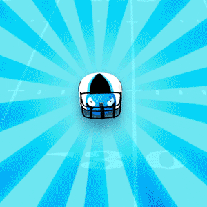 Fumble Blue Emoji Wearing Helmet GIF