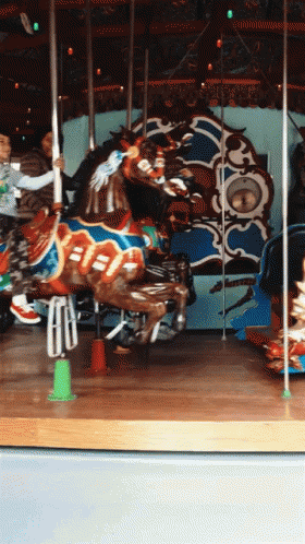 Fun Ride In Merry Go Round GIF