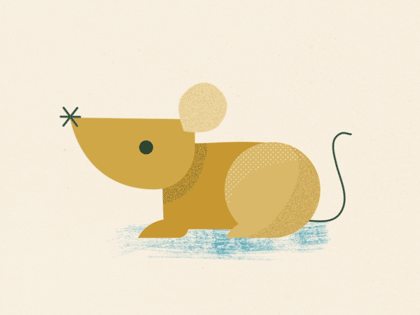 Fun Yellow Mouse Staring GIF