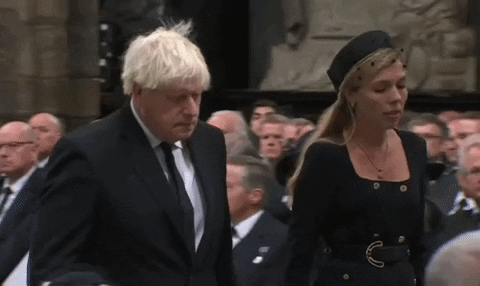 Boris Johnson Attending Queen Elizabeth Funeral GIF