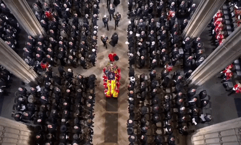 Queen Elizabeth Church Funeral Service GIF
