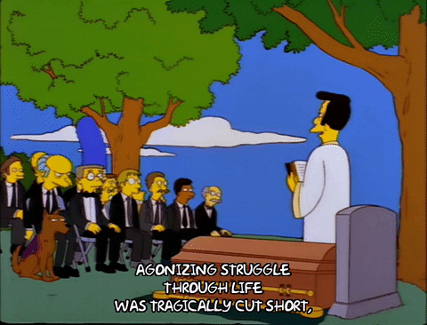 Solemn Funeral Service The Simpsons GIF
