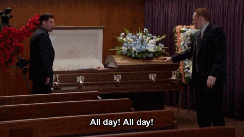 Bowing At Funeral Ne3w Girl Tv Series GIF