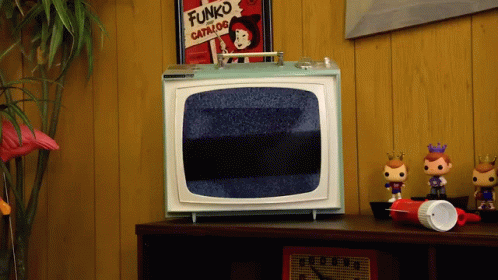 Funko Catalog Above Television GIF
