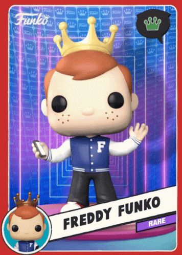 Funko Pop Freddy Funko Gold Crown GIF