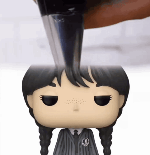 Funko Pop Girl With Braids And Letter N GIF