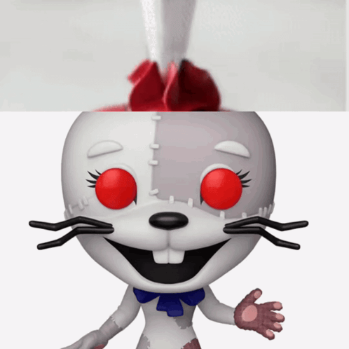 Funko Pop Rabbit with Red Eyes and Black Whiskers