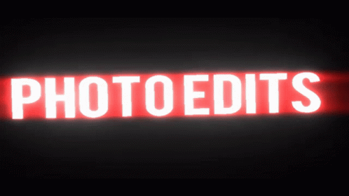 Funky Neon Red Photo Edit Text GIF