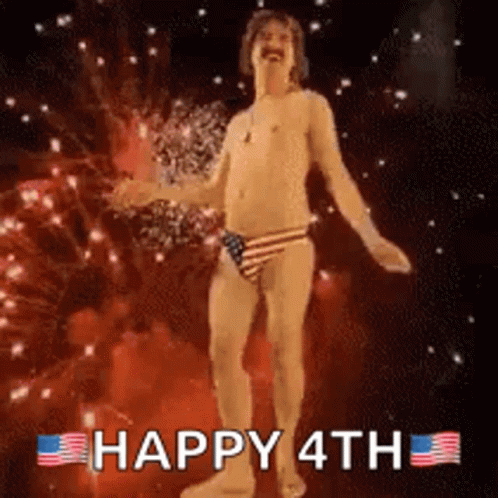 Funny 4th Dancing In Skimpy Bikini Briefs GIF