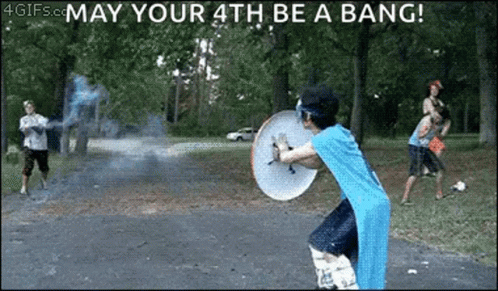 Funny 4th Scary Fireworks Prank GIF